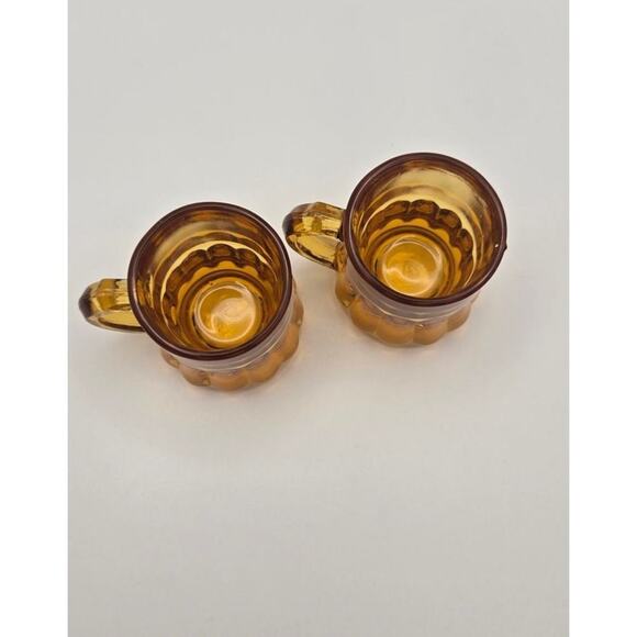 Vintage Federal Glass Amber Beer Mug/Shot Glasses Pre-Loved - Picture 2 of 6